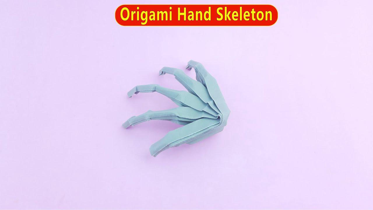 'Video thumbnail for Origami Hand Skeleton - Easy {Paper Crafts'