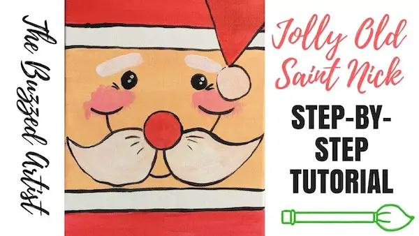 santa claus acrylic painting tutorial for beginners