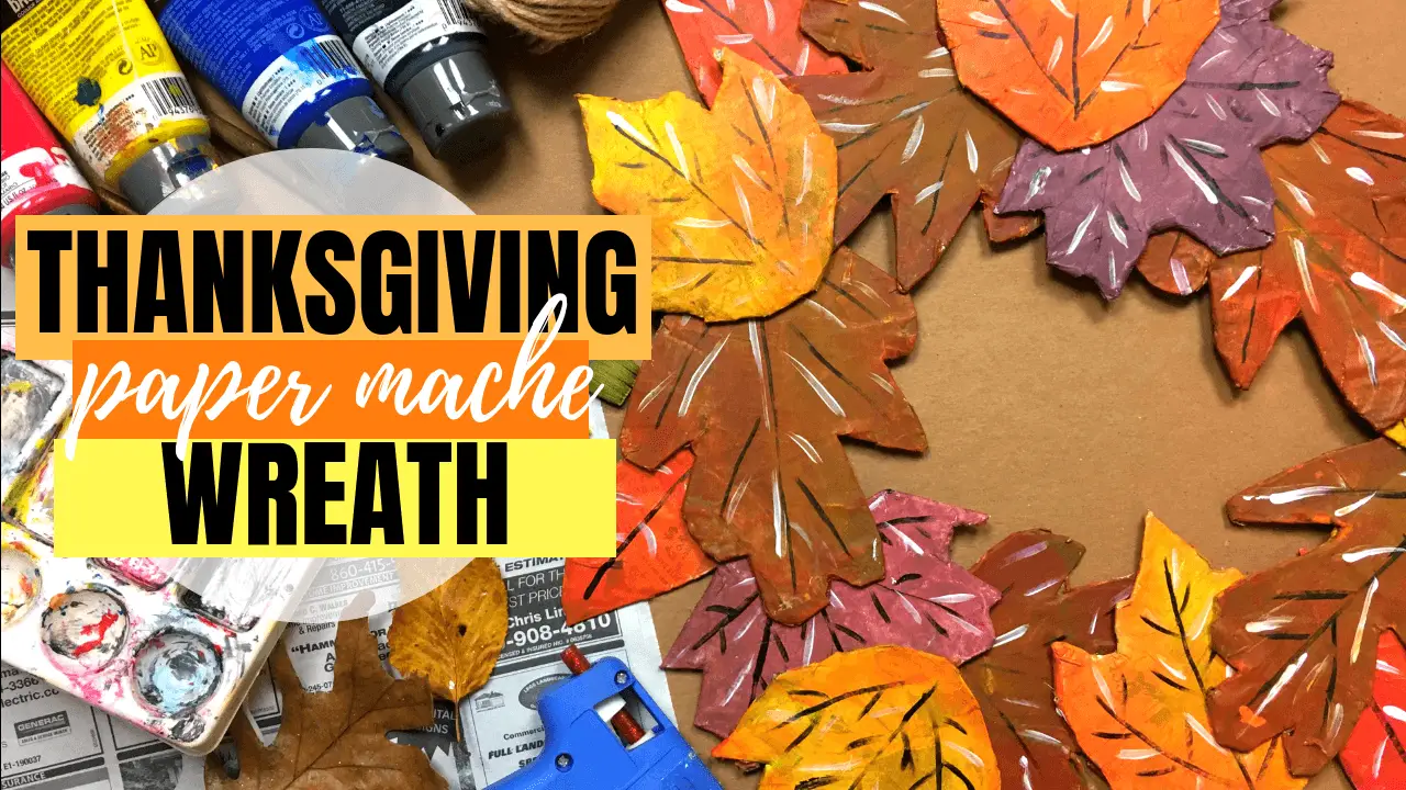 thanksgiving wreath diy paper mache