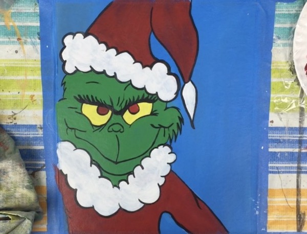 5. Completed Grinch Painting