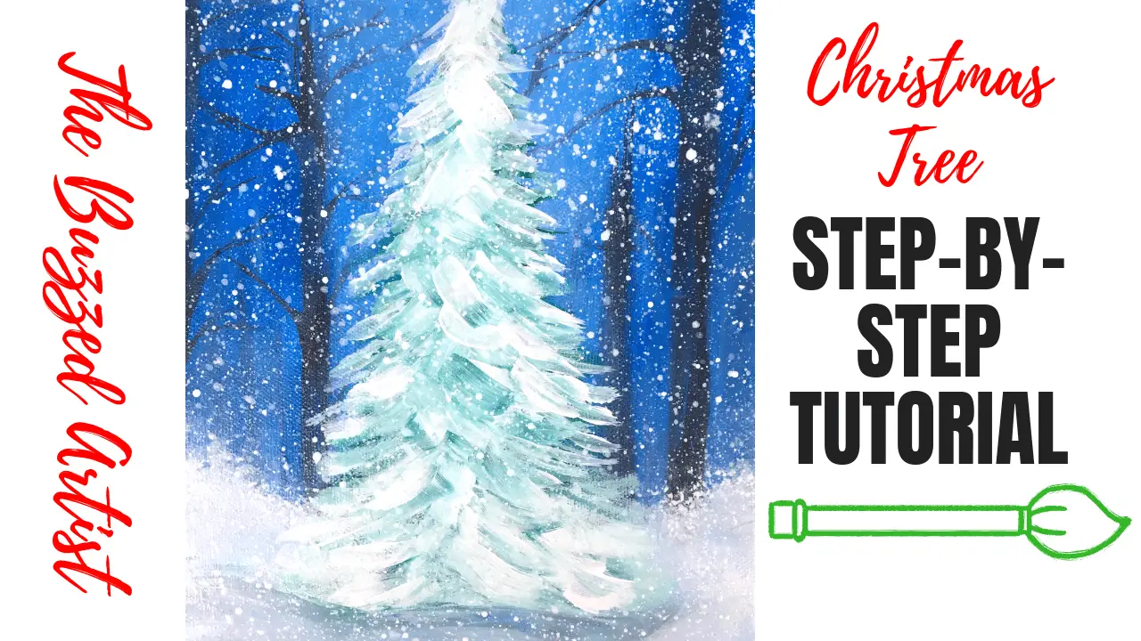 the christmas tree acrylic painting tutorial
