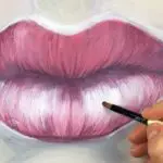 kissable lips acrylic painting tutorial