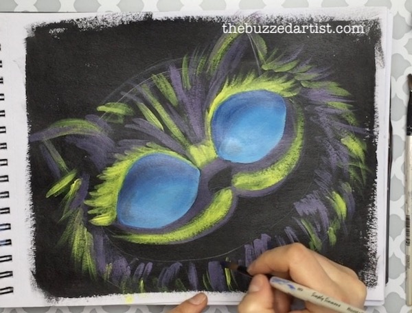 7. Paint in the purple fur