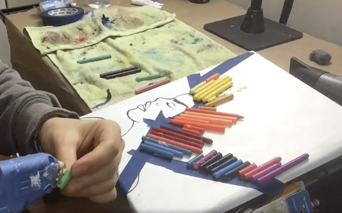 Melted Crayon Pop Art Tutorial
