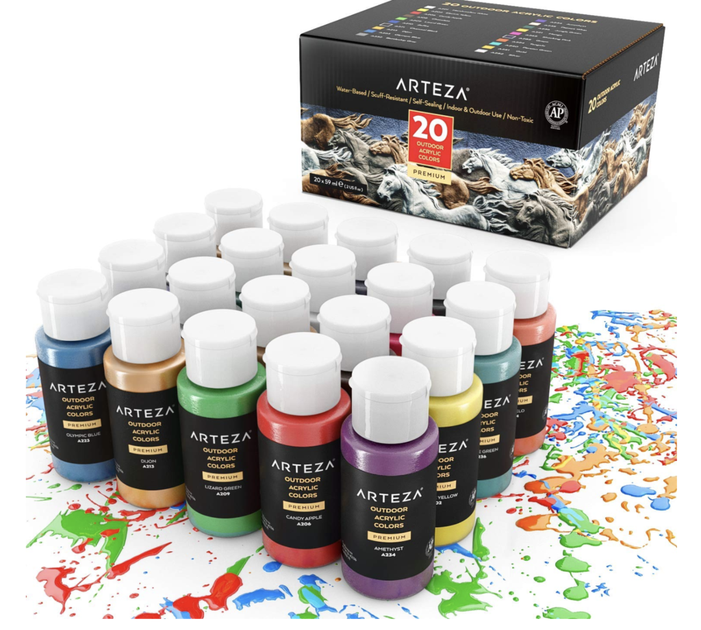 arteza outdoor acrylic paint review