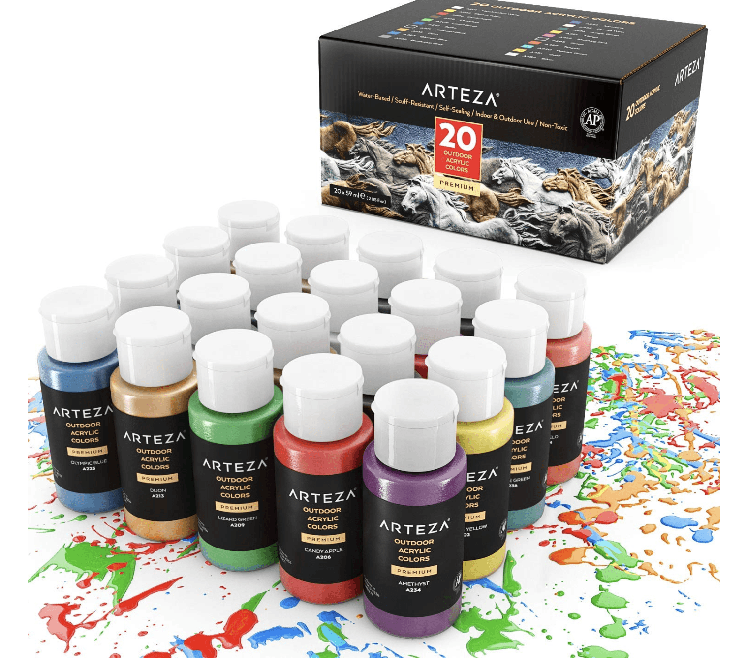 Arteza Outdoor Acrylic Paint & Wood Slices Art Supply Review