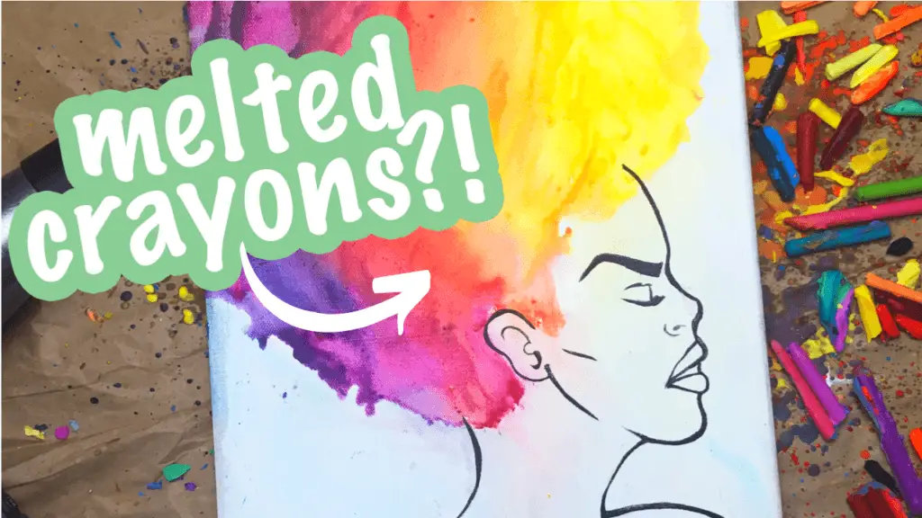 melted crayon art tutorial