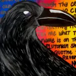black raven acrylic painting for beginners