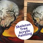 Skeleton Tree Acrylic Painting Class optical illusion