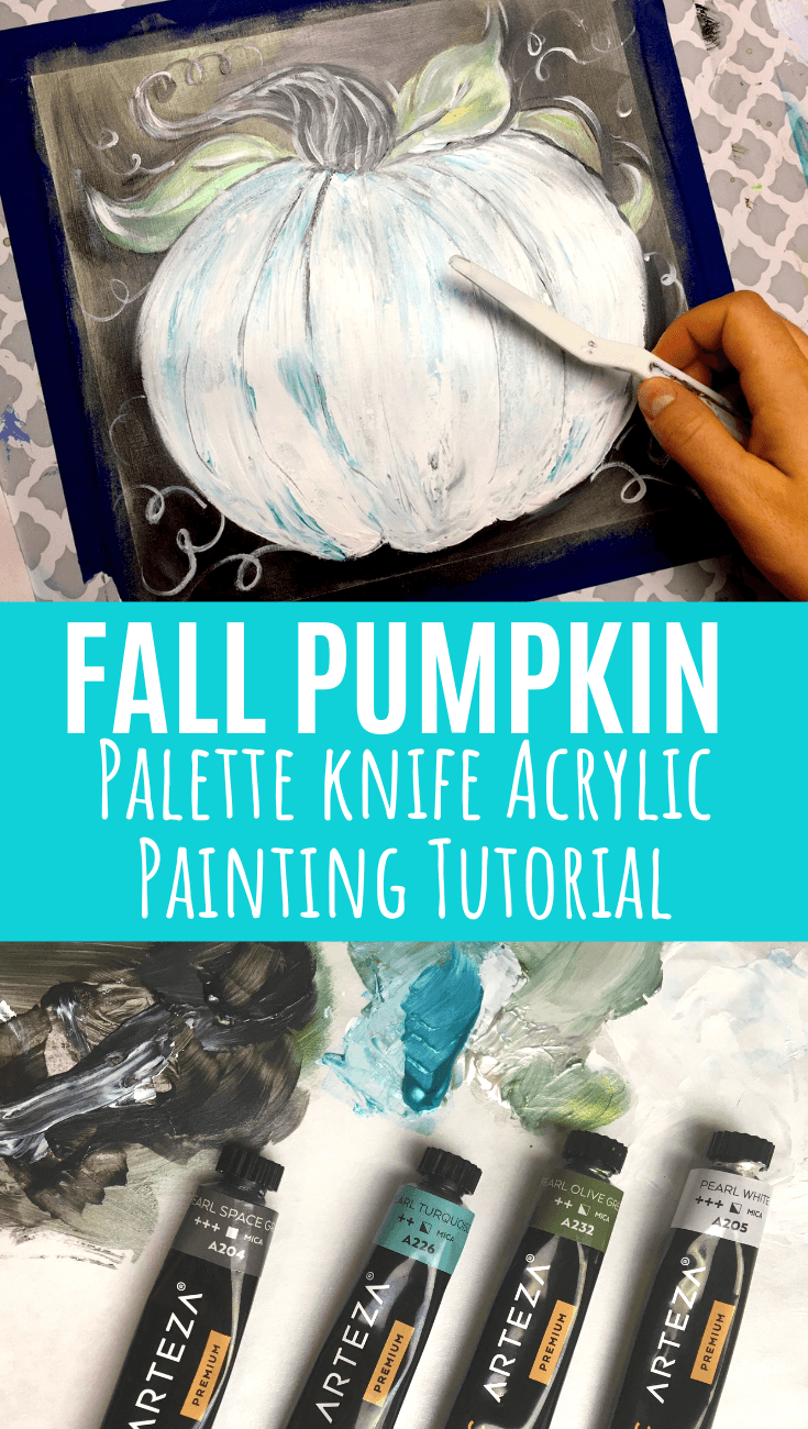 Fall Pumpkin Palette Knife Painting Acrylic Painting Tutorial for