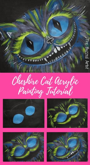 How To Paint Tim Burton S Cheshire Cat Acrylic Painting Tutorial