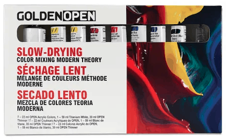 Golden open slow drying paint