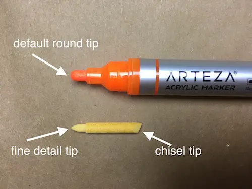 Arteza acrylic paint marker review 40 set tip nib types
