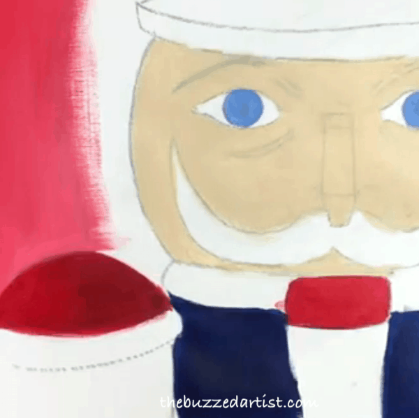 pop art Nutcracker acrylic painting tutorial for beginners mouth piece