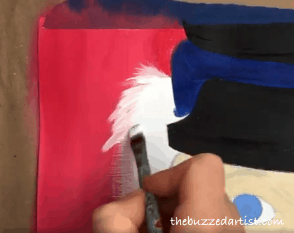 pop art Nutcracker acrylic painting tutorial for beginners hair