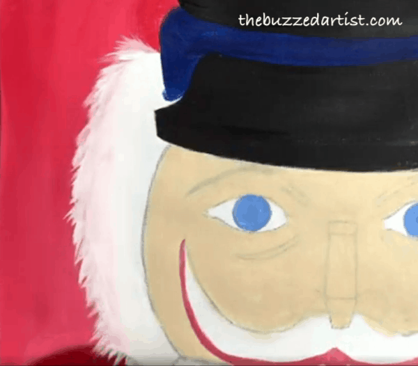 pop art Nutcracker acrylic painting tutorial for beginners hair complete