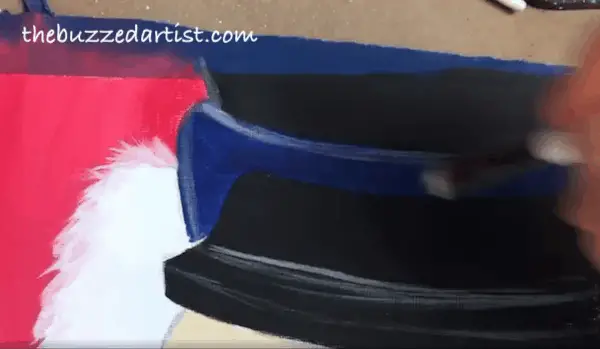 pop art Nutcracker acrylic painting tutorial for beginners hat highlights