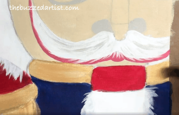 Nutcracker acrylic painting tutorial for beginners collar