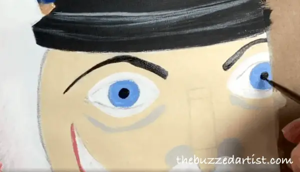 pop art Nutcracker acrylic painting tutorial for beginners pupils