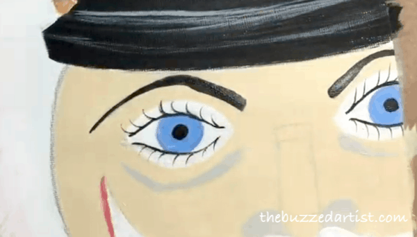 finish lashes Nutcracker acrylic painting tutorial for beginners 