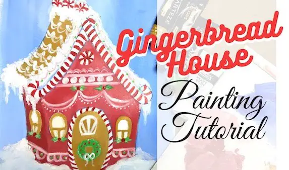 Gingerbread House Painting Tutorial for beginners