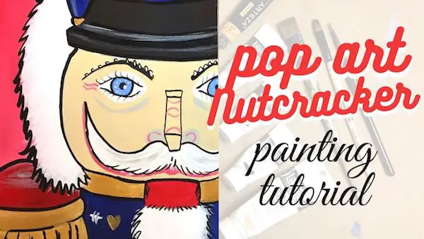 pop art Nutcracker acrylic painting tutorial for beginners 