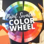 Paint swatch color wheel art diy