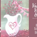 valentine vase hearts acrylic painting tutorial