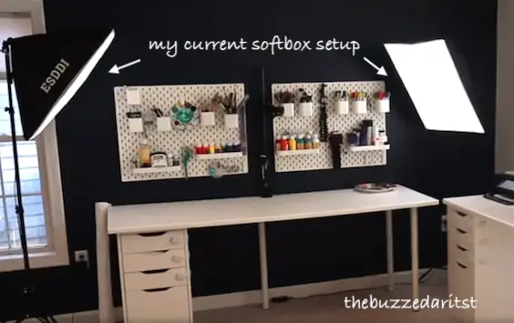 softbox light kit art youtuber equipment