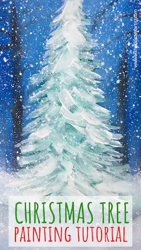 christmas tree painting tutorial pin
