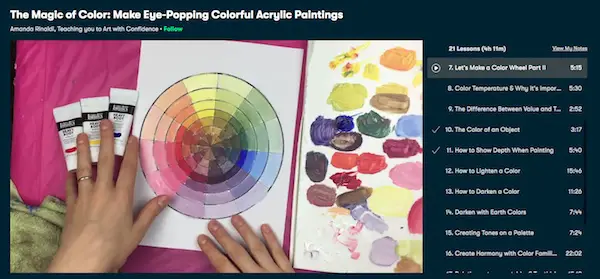 The magic of color class - how to make eye-poppingly colorful acrylic paintings