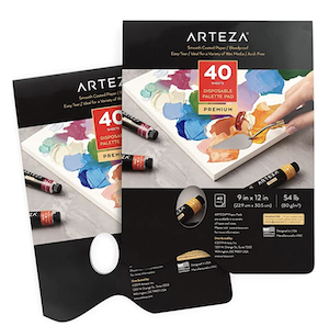 arteza palette paper to eliminate cleaning after a painting project