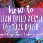 Easy methods to take dry acrylic paint off your brushes and get them back to fighting shape As you sit down for your next big painting project, you notice some of your brushes are looking