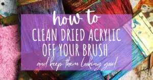 Easy methods to take dry acrylic paint off your brushes and get them back to fighting shape As you sit down for your next big painting project, you notice some of your brushes are looking