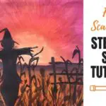 Scarecrow step by step painting tutorial halloween for beginners