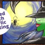 wicked witch acrylic painting tutorial