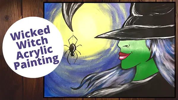 wicked witch acrylic painting tutorial