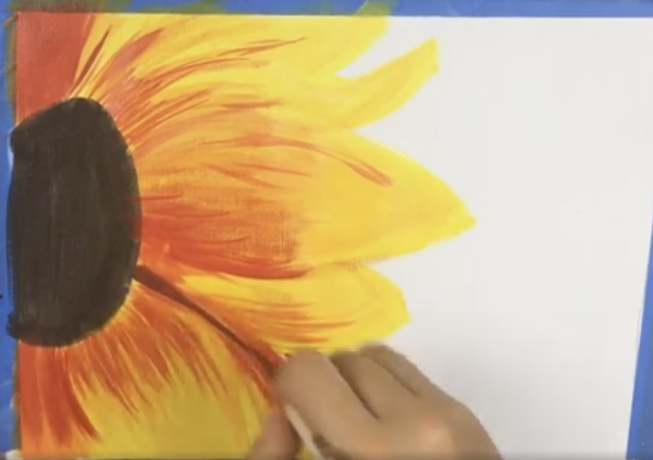 adding colors with sunflower