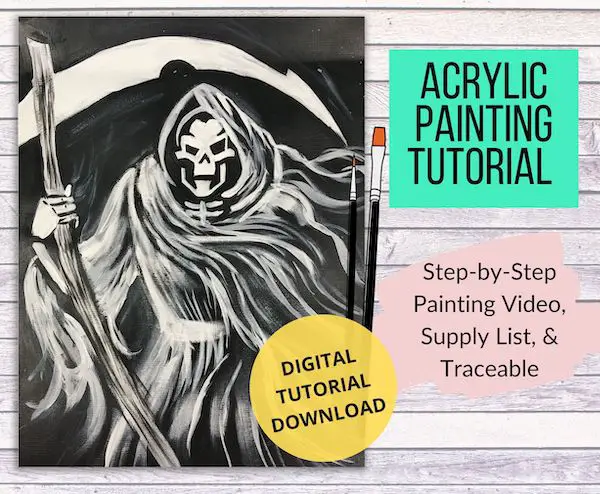 grim reaper acrylic painting tutorial