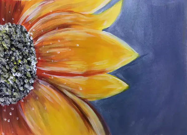 sunflower finished painting