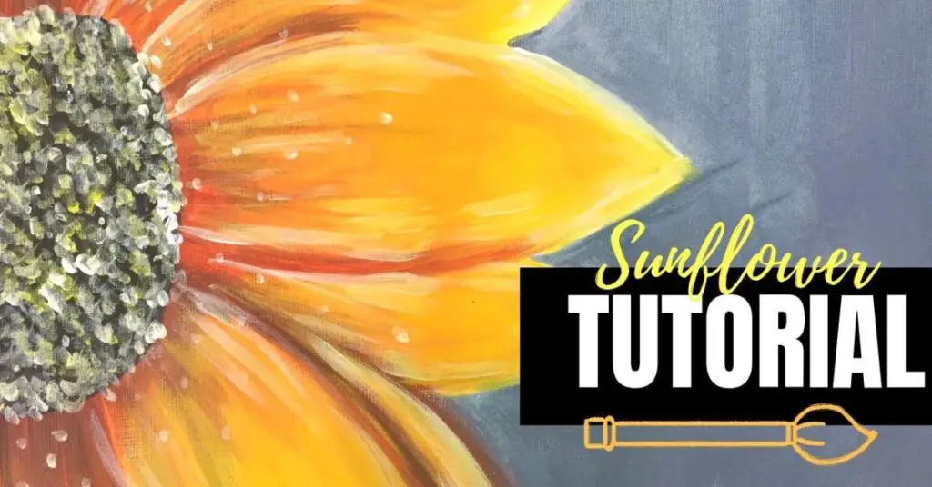 sunflower tutorial painting acrylics
