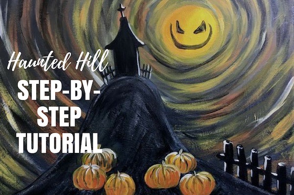 Church on Haunted Hill Acrylic Painting Tutorial