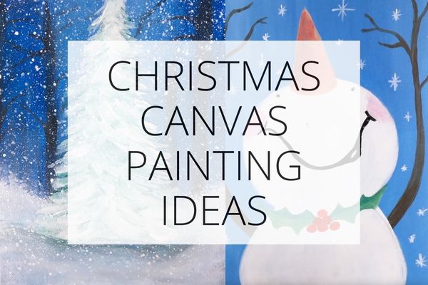 easy christmas canvas painting ideas