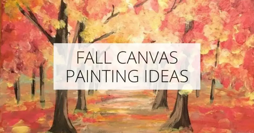 fall canvas acrylic painting tutorial
