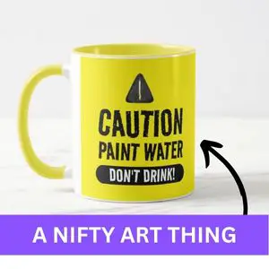 funny paint water mug for artists