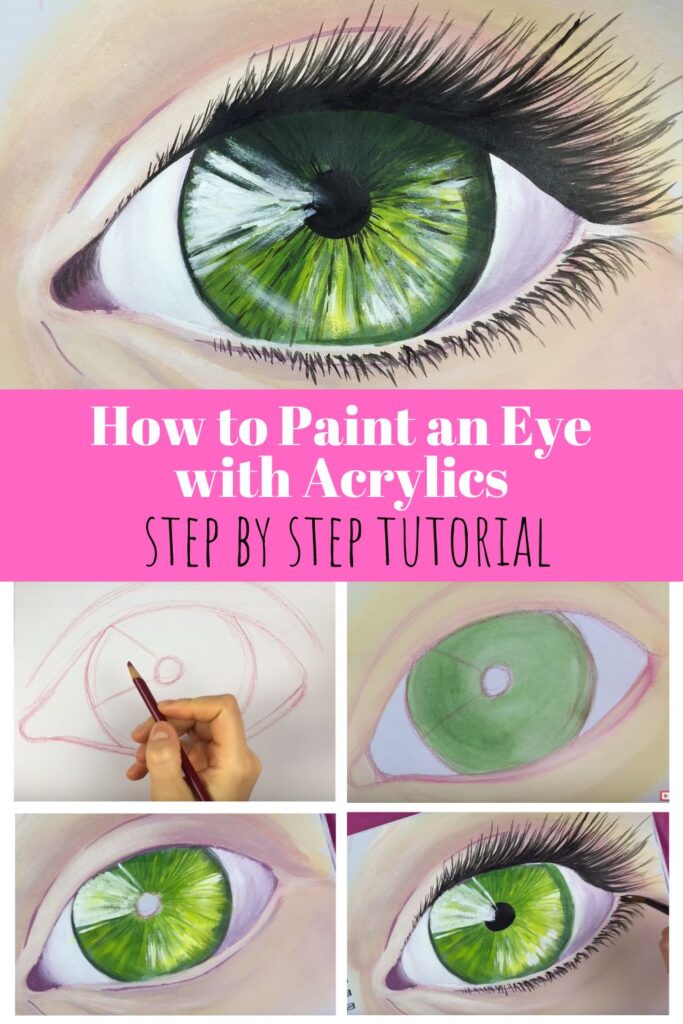 Master the art of painting a realistic eye using acrylic paint in this easy step-by-step tutorial for beginner (and intermediate) artists.