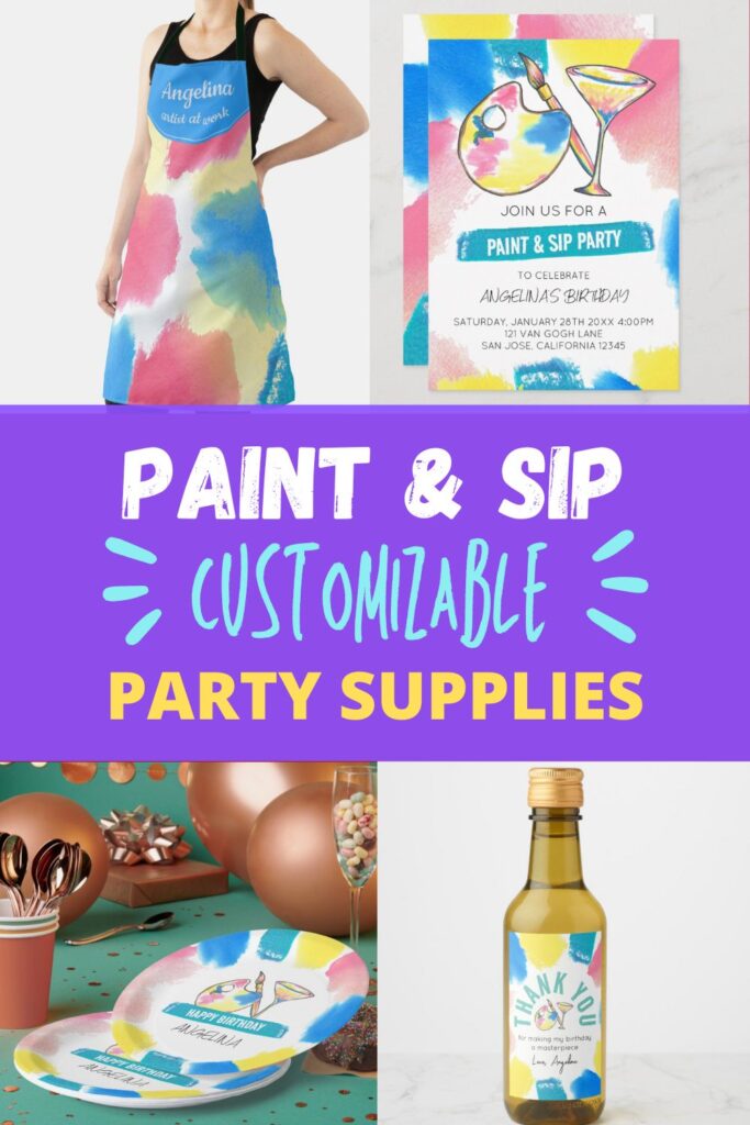 Paint and Sip: DIY Painting Party (with Dollar Store Finds) - A Pop of  Pretty