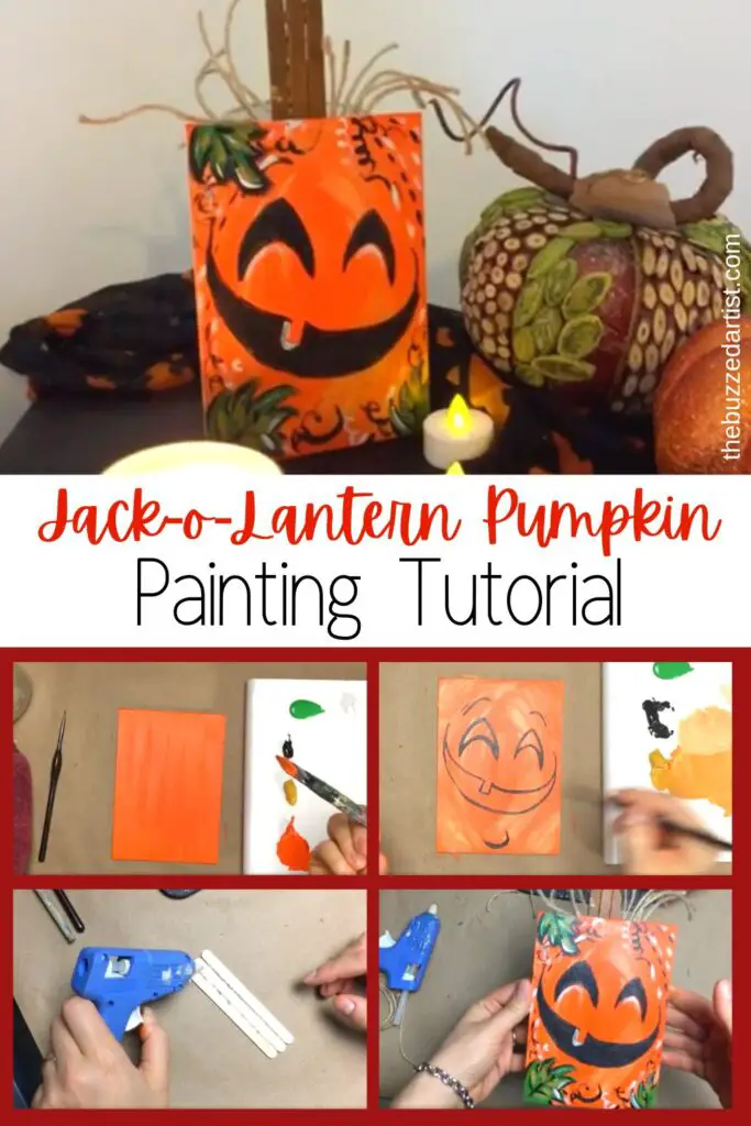 Learn to paint a cute jack-o-lantern pumpkin craft you can use as Halloween decor. 